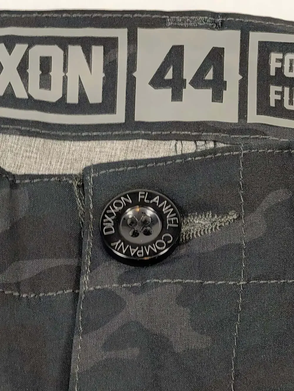 Dixxon Flannel Company Hybrid Shorts - Black Woodland Camo